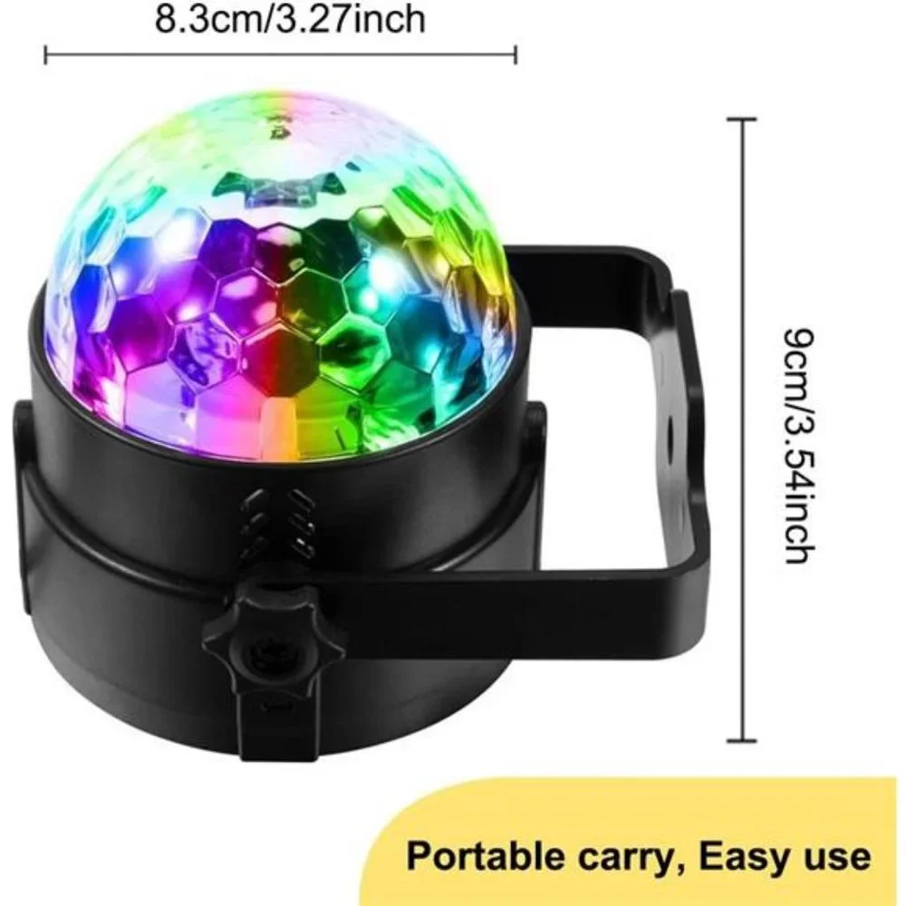 [2-Pack] Sound Activated Party Lights with Remote Control Dj Lighting, RGB Disco